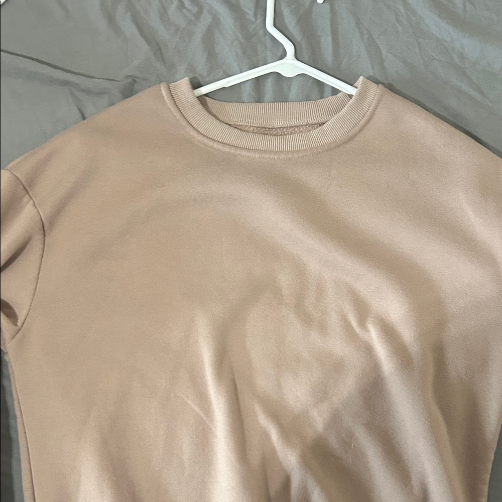 Beige Crewneck Sweatshirt